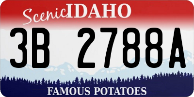 ID license plate 3B2788A