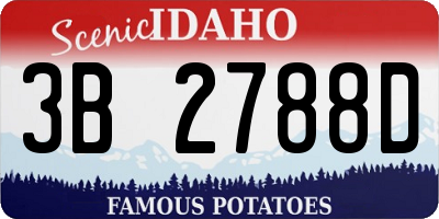 ID license plate 3B2788D