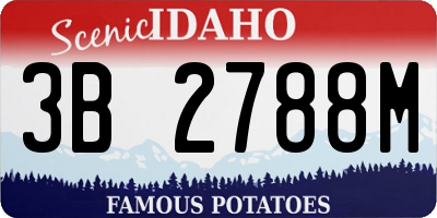 ID license plate 3B2788M