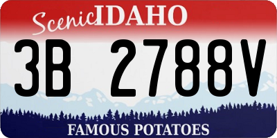 ID license plate 3B2788V