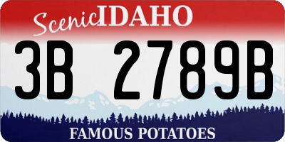 ID license plate 3B2789B