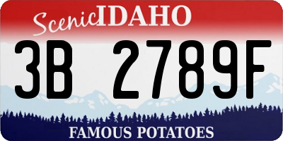 ID license plate 3B2789F