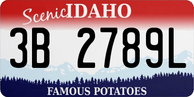 ID license plate 3B2789L
