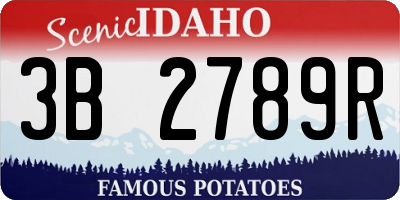 ID license plate 3B2789R