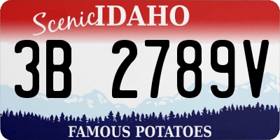 ID license plate 3B2789V