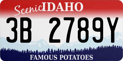 ID license plate 3B2789Y