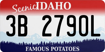 ID license plate 3B2790L