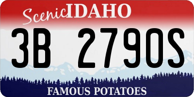ID license plate 3B2790S