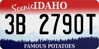 ID license plate 3B2790T