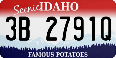 ID license plate 3B2791Q