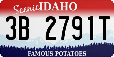 ID license plate 3B2791T