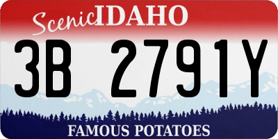 ID license plate 3B2791Y
