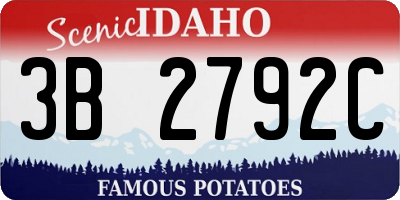 ID license plate 3B2792C