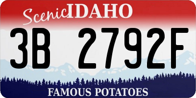 ID license plate 3B2792F