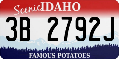 ID license plate 3B2792J