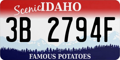 ID license plate 3B2794F