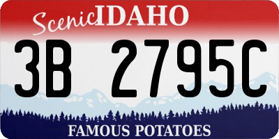 ID license plate 3B2795C