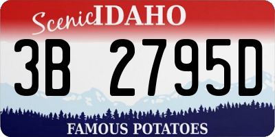 ID license plate 3B2795D
