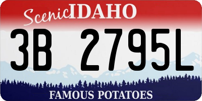 ID license plate 3B2795L