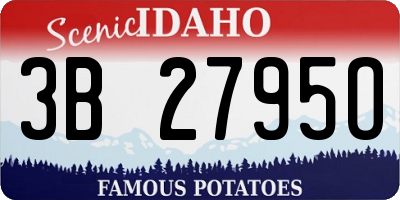 ID license plate 3B2795O
