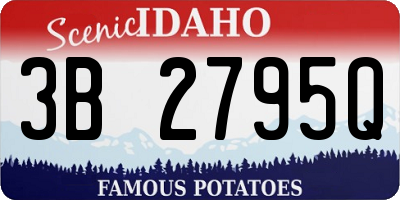 ID license plate 3B2795Q