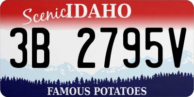 ID license plate 3B2795V