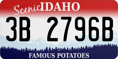 ID license plate 3B2796B