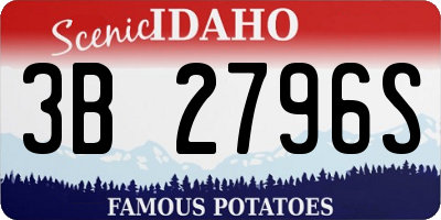 ID license plate 3B2796S