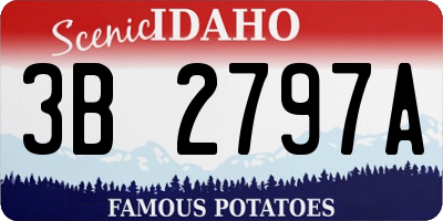 ID license plate 3B2797A