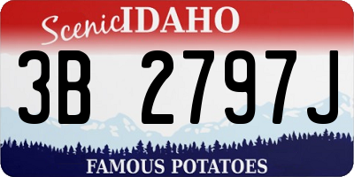 ID license plate 3B2797J