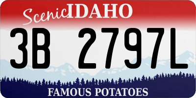 ID license plate 3B2797L
