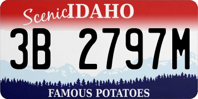 ID license plate 3B2797M