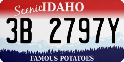 ID license plate 3B2797Y
