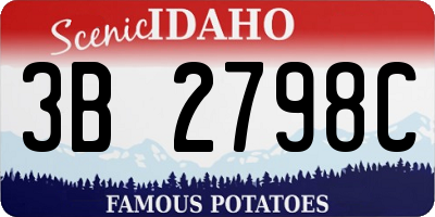 ID license plate 3B2798C