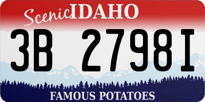 ID license plate 3B2798I