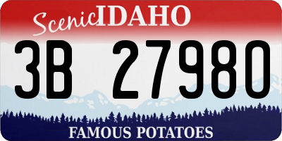 ID license plate 3B2798O