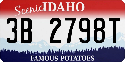ID license plate 3B2798T
