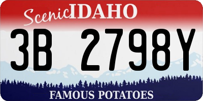ID license plate 3B2798Y