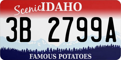 ID license plate 3B2799A