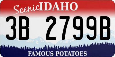 ID license plate 3B2799B