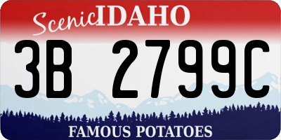 ID license plate 3B2799C