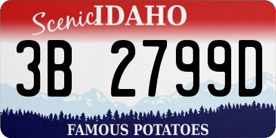 ID license plate 3B2799D