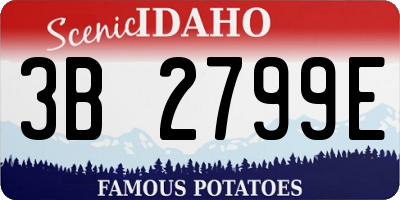ID license plate 3B2799E
