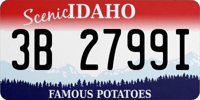 ID license plate 3B2799I
