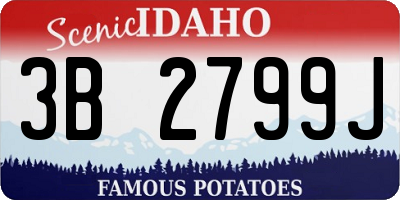 ID license plate 3B2799J