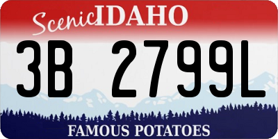 ID license plate 3B2799L
