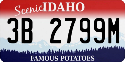ID license plate 3B2799M