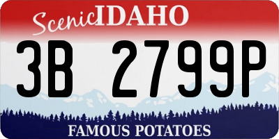 ID license plate 3B2799P