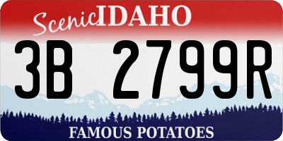 ID license plate 3B2799R