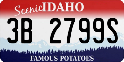 ID license plate 3B2799S